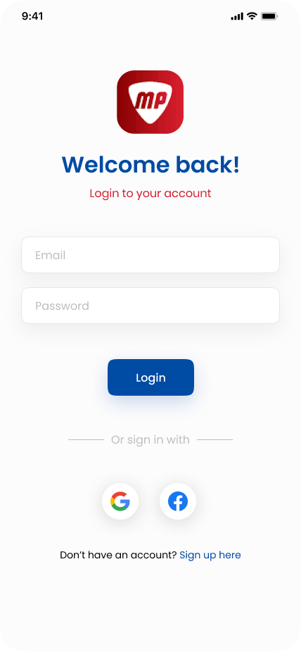 Mates Picks app screen showing signup